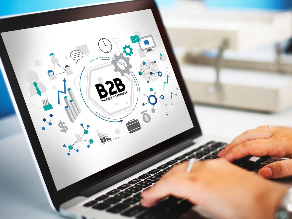 A B2B ordering portal on a laptop