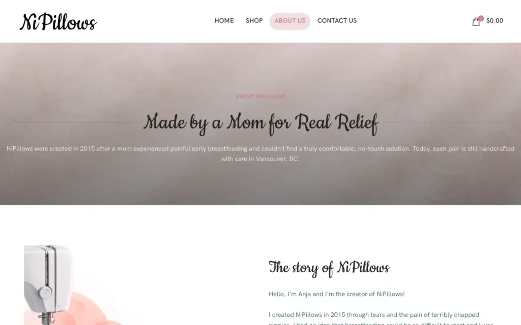 NiPillows website: About NiPillows