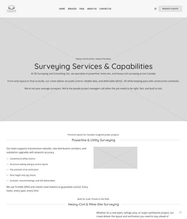3D Surveying and Consulting wireframe: Services