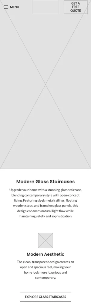 Vancouver Metals wireframe: Home, phone