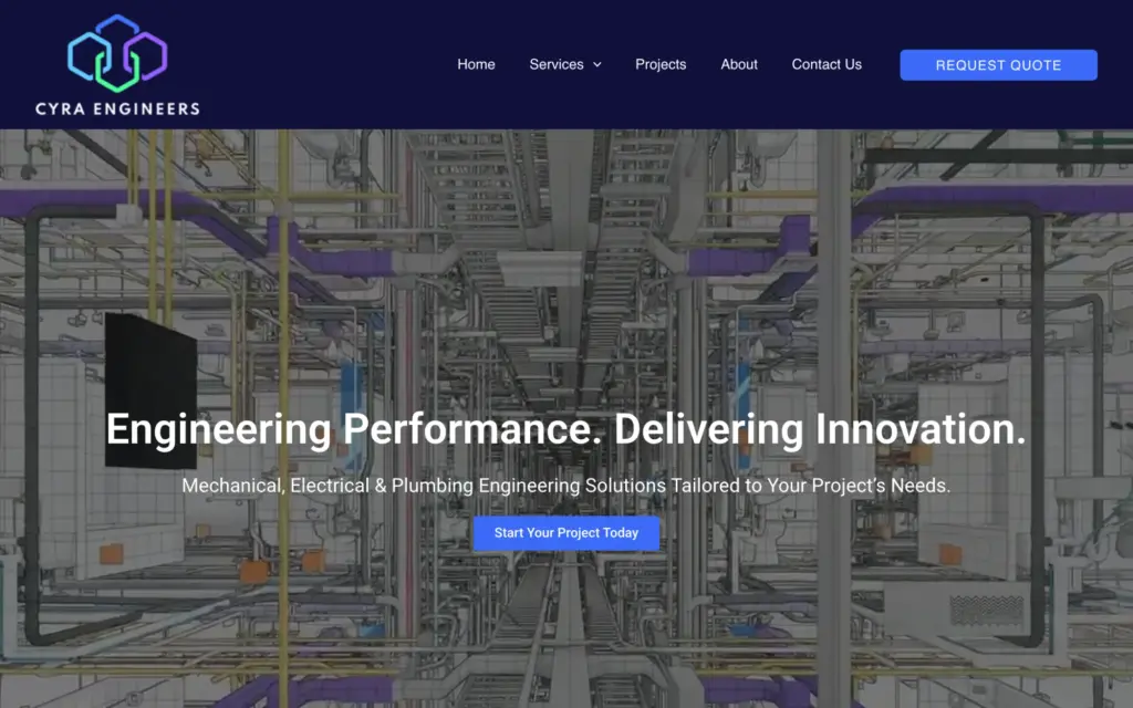 Cyra Engineers website home page