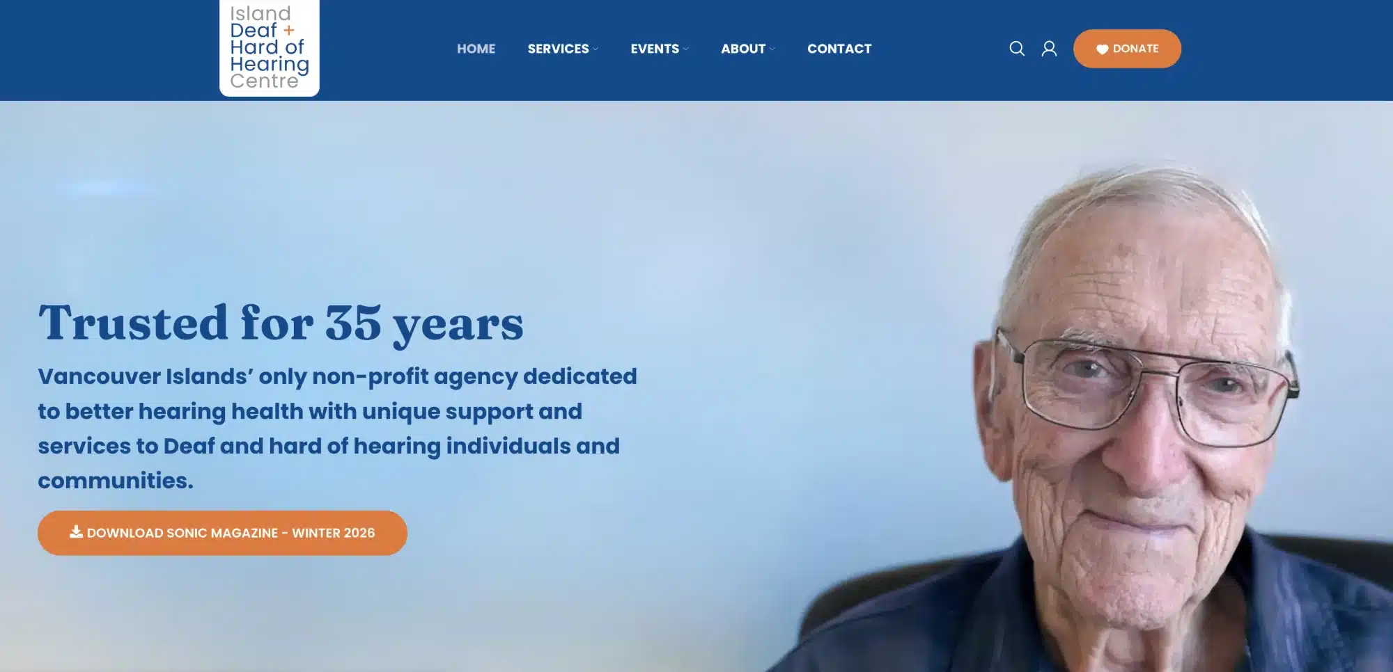 Island Deaf & Hard of Hearing Centre website, designed and built by WebCrafters