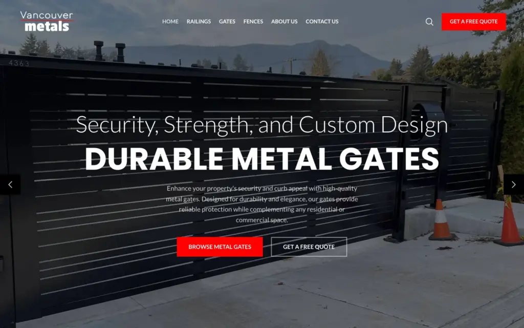 Vancouver Metals website home page